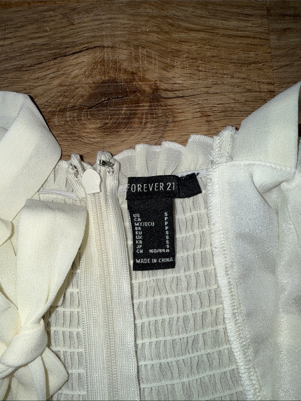 White Ruffle Mini Dress - Picture 8 of 11